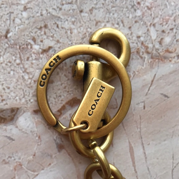 Coach Gold Cherry Keychain with Red Glitter Cherries - Picture 2 of 4